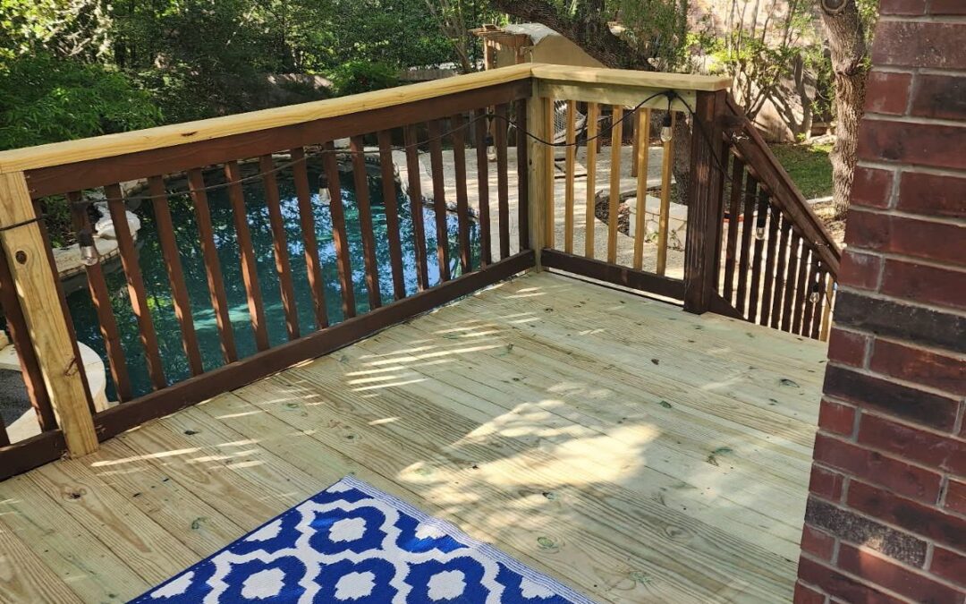 a resurfaced deck in Austin, TX
